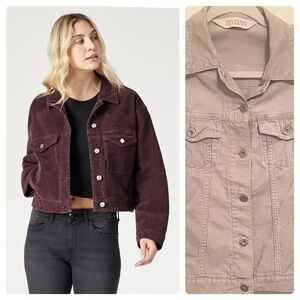 Mavi Corduroy Tan cropped Jean Jacket